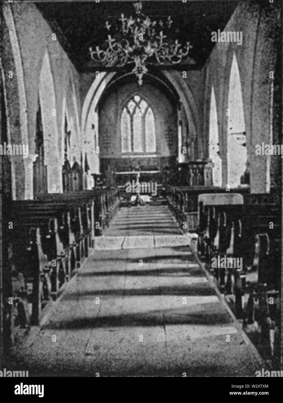 Llantrisant intérieur de l'Église Banque D'Images