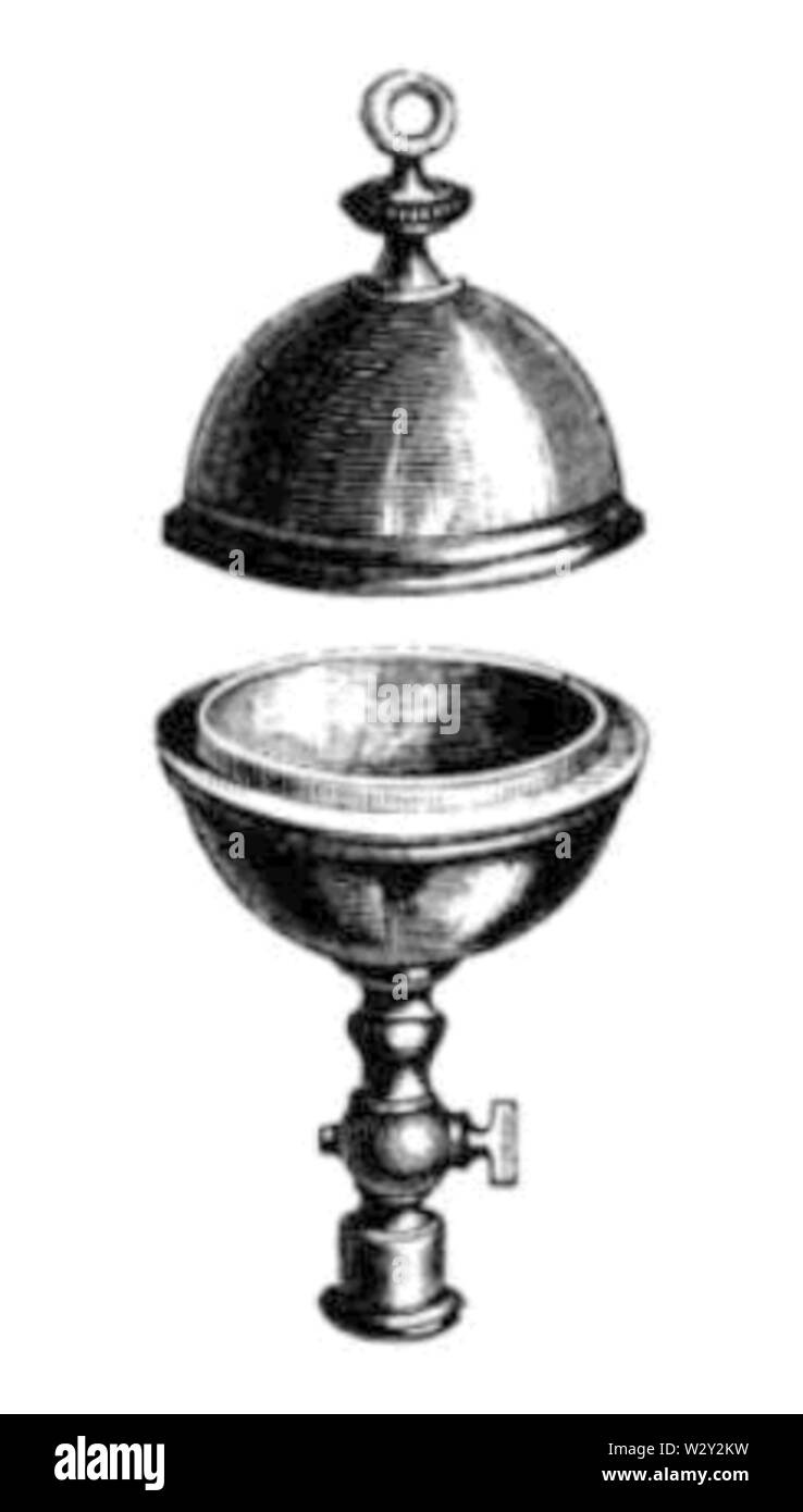 Petites hémisphères de Magdebourg Banque D'Images