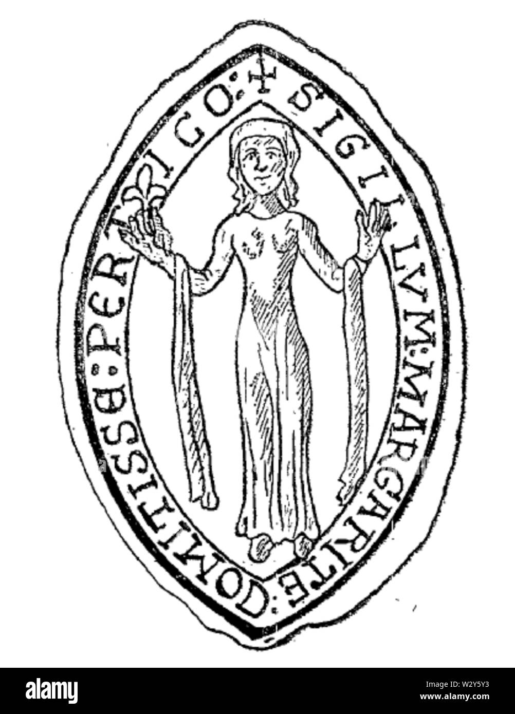 Margueritte, comtesse du Perche Banque D'Images