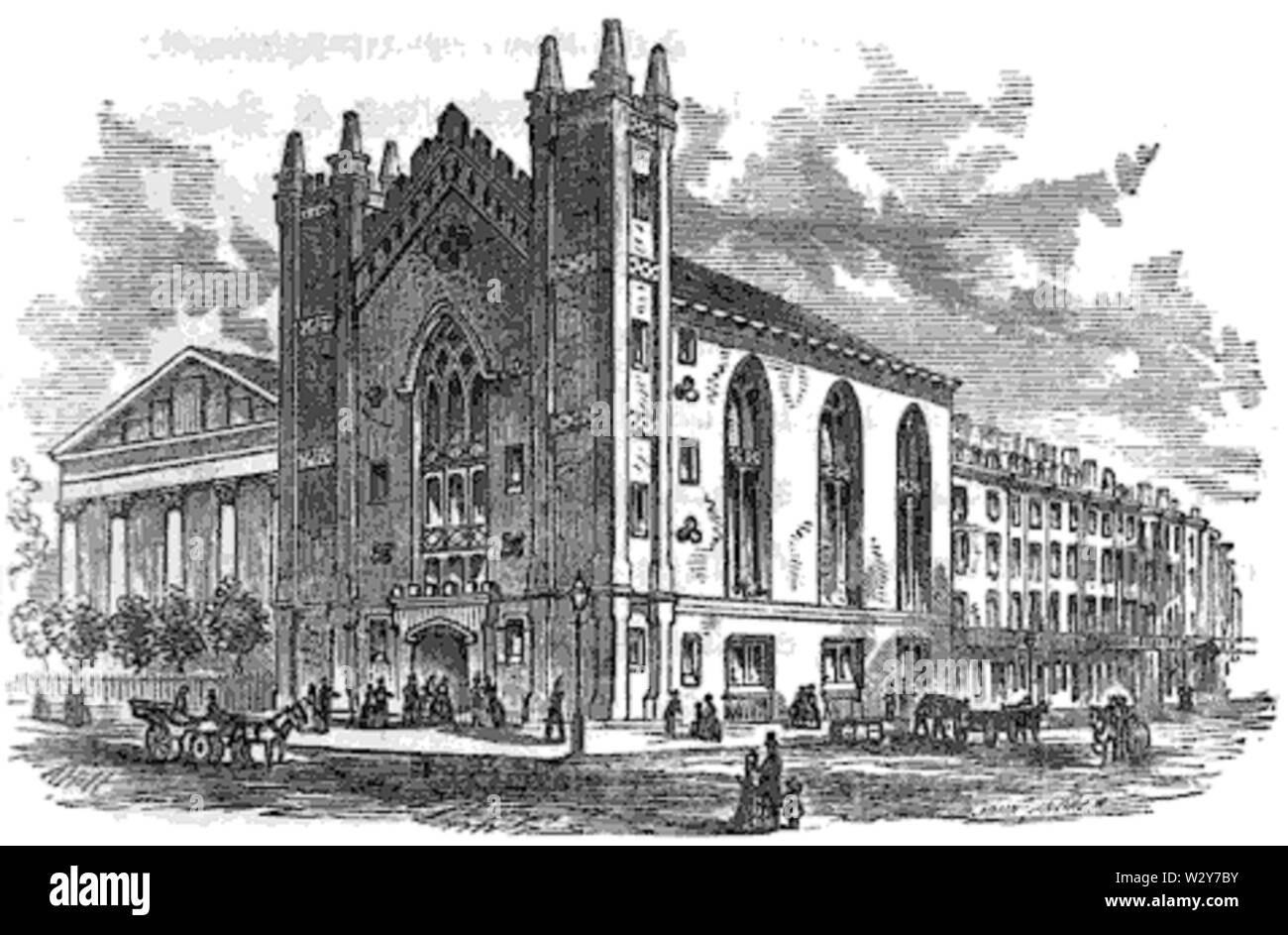 Ca MasonicTemple1850s Boston Banque D'Images