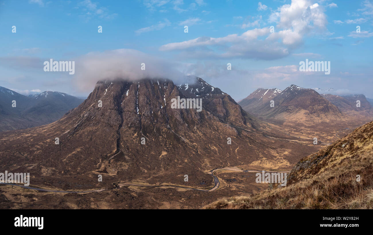 Buachaille Etive Mor de Stob un Chrulaiste Beinn, Glencoe, Ecosse Banque D'Images