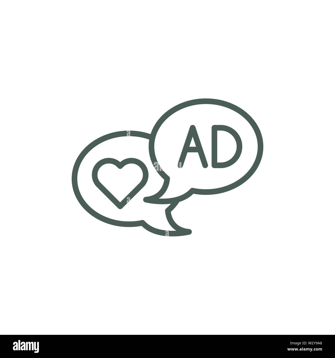 Annonces Médias sociaux - l'icône de l'imagerie publicitaire, y compris l'engagement social Illustration de Vecteur