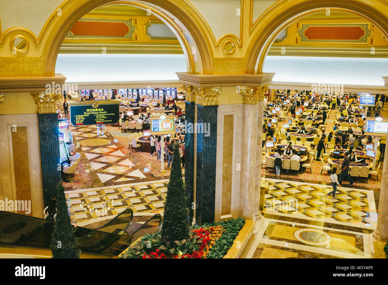 Intérieur de casino à Macao, le Venetian Macao. Banque D'Images