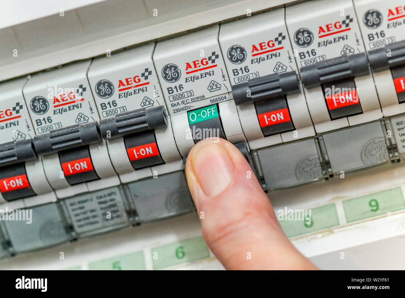 PanelSicherungskasten, fusibles, Sicherungen Leitungsschutzschalter Banque D'Images