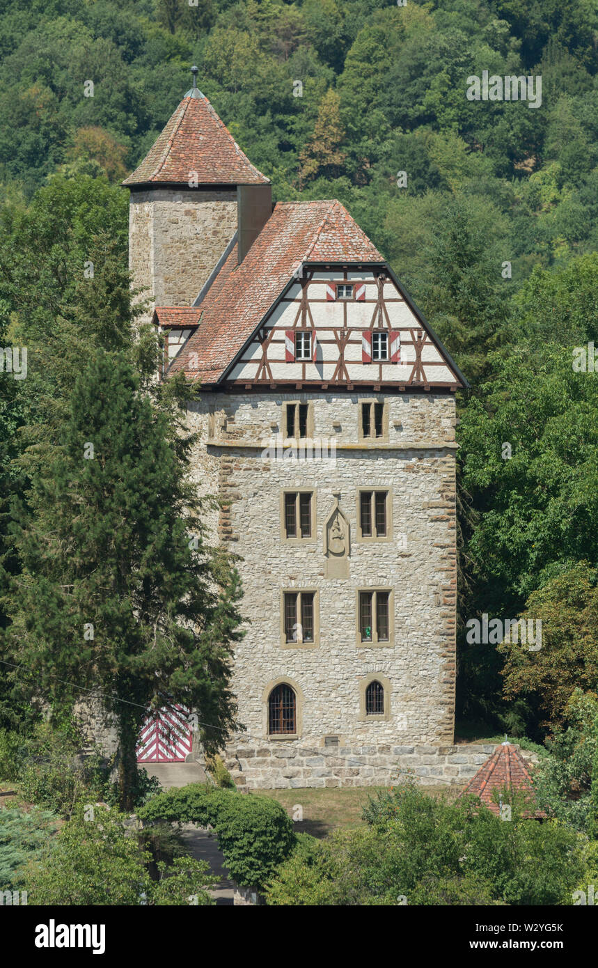 Château eisenbach, Berlin-Lima, vallée de la jagst, région Hohenlohe, heilbronn-Franconie, Bade-Wurtemberg, Allemagne Banque D'Images