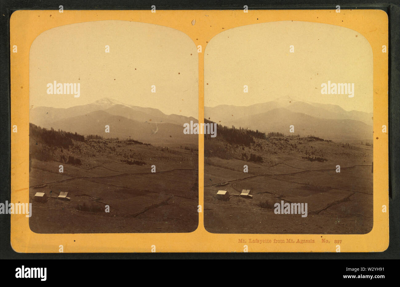 Mt Lafayette de Mt Agassiz, à partir de Robert N Dennis collection de vues stéréoscopiques Banque D'Images