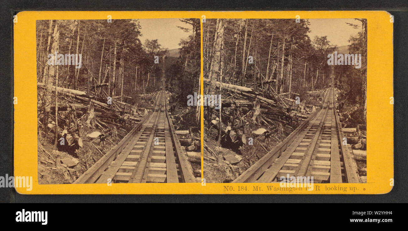 Mt Washington RR looking up, par Kilburn Brothers Banque D'Images