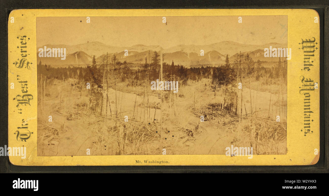 Mt Washington, à partir de Robert N Dennis collection de vues stéréoscopiques 2 Banque D'Images