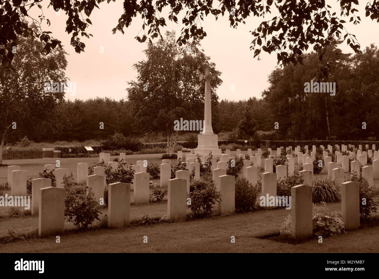Le cimetière de guerre de Cannock Chase Banque D'Images