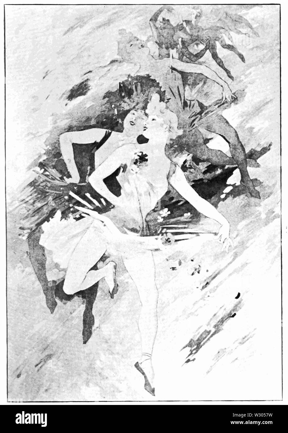 PP D065 panneau décoratif conçu par cheret pour danser Banque D'Images