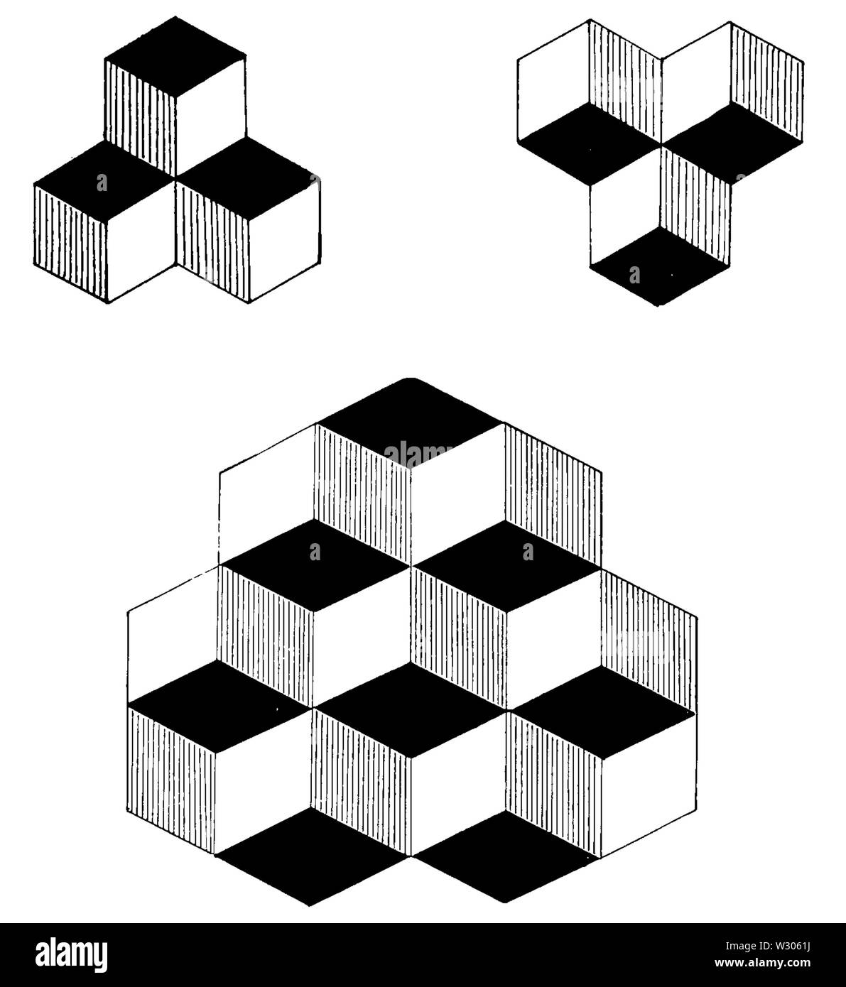 PSM V54 D327 illusion optique image utilisée dans les tests psychologiques Banque D'Images
