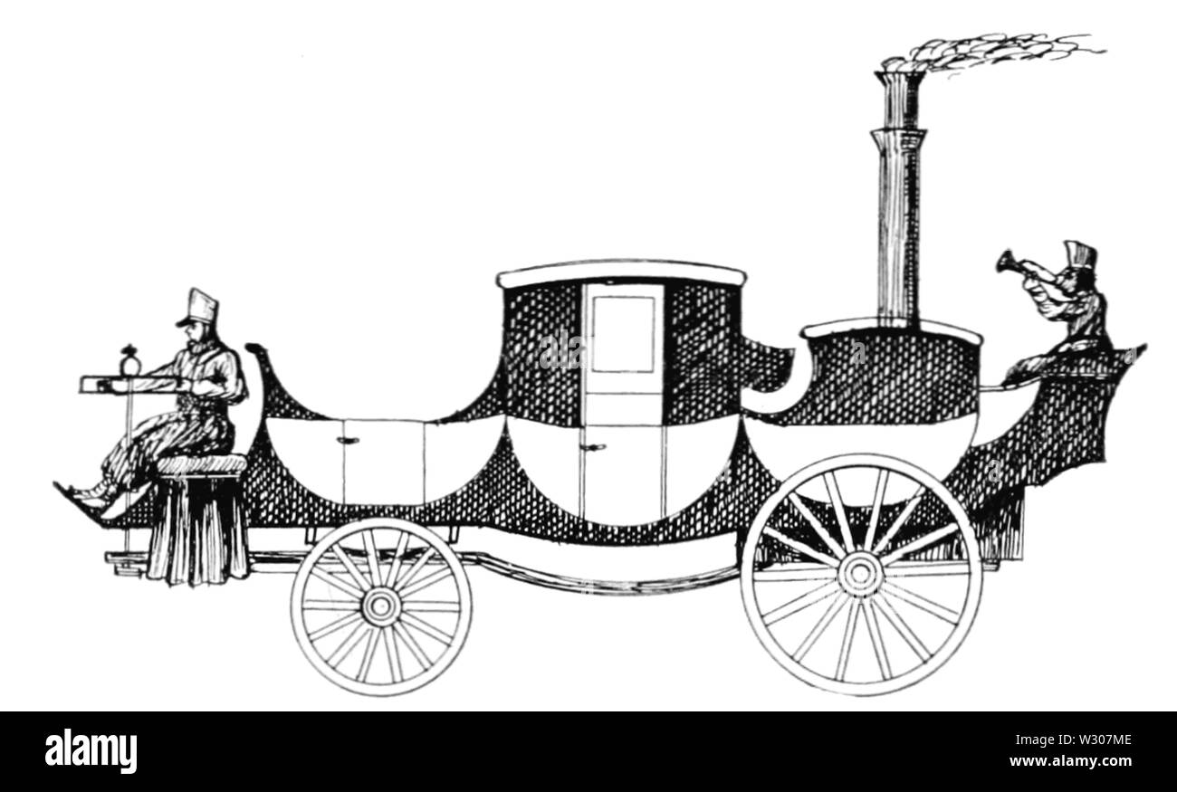 PSM V57 D418 et James Anderson chariot à vapeur 1810 Banque D'Images