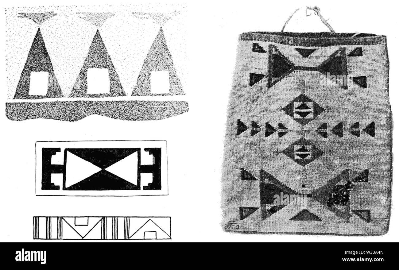 PSM V63 D497 motifs décoratifs du pueblo et le nez percé Banque D'Images