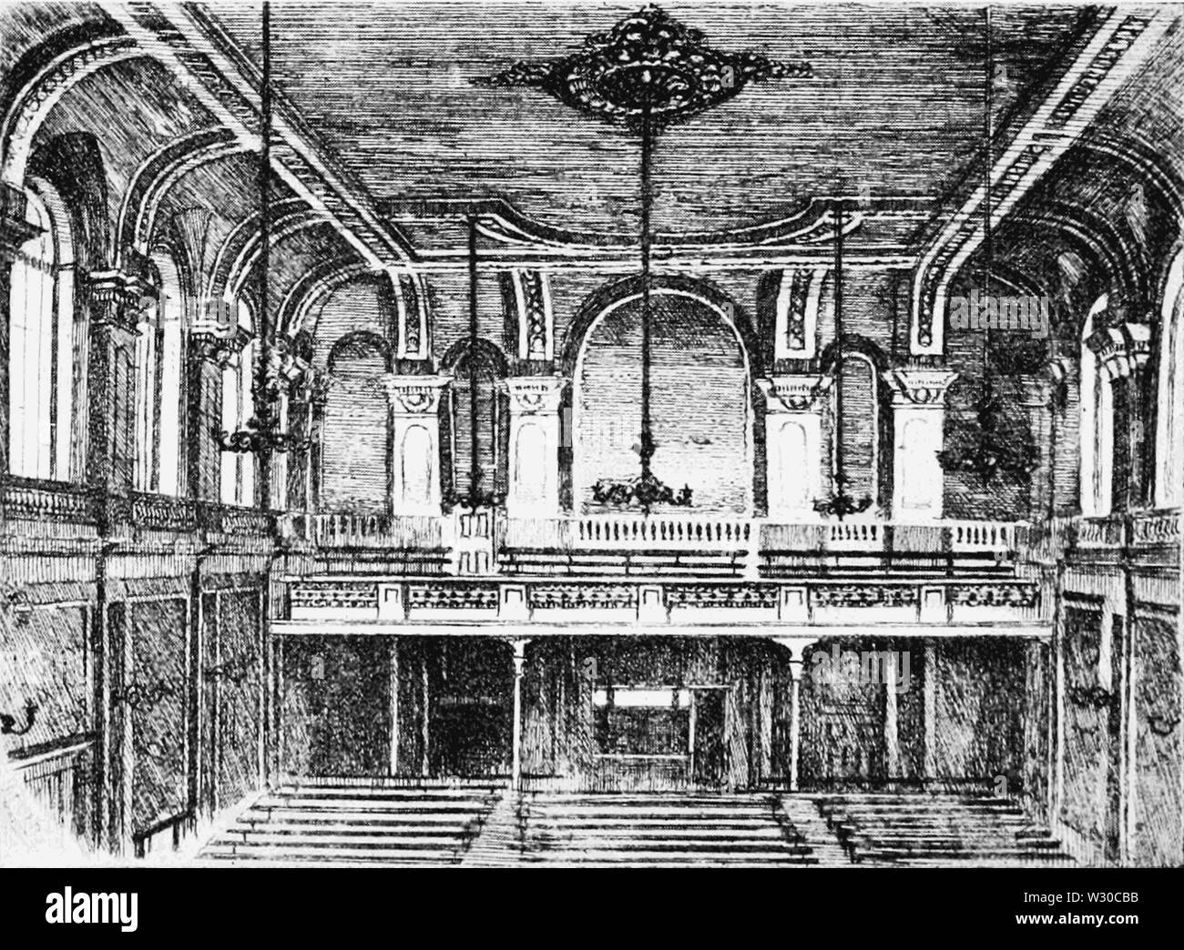 PSM V65 D488 de l'intérieur de la Guild Hall de l'université de Cambridge Banque D'Images