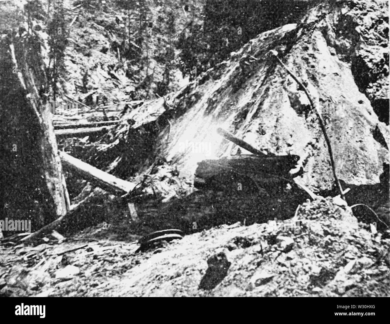 PSM V69 D308 moulin à scie de Loma Prieta ruiné par le tremblement de terre Banque D'Images