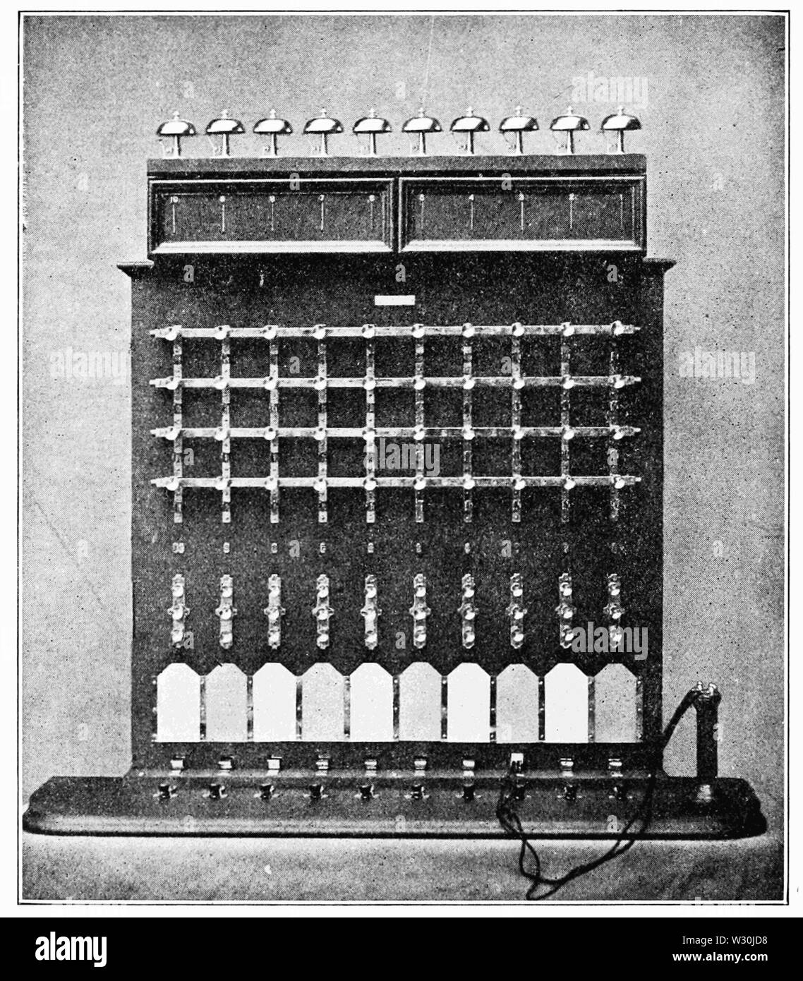 PSM V70 D236 Quarante sur le fil central téléphonique Banque D'Images
