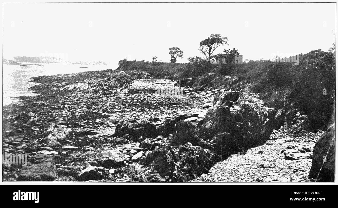 PSM V74 D512 laboratoire Harpswell plage à marée basse Banque D'Images