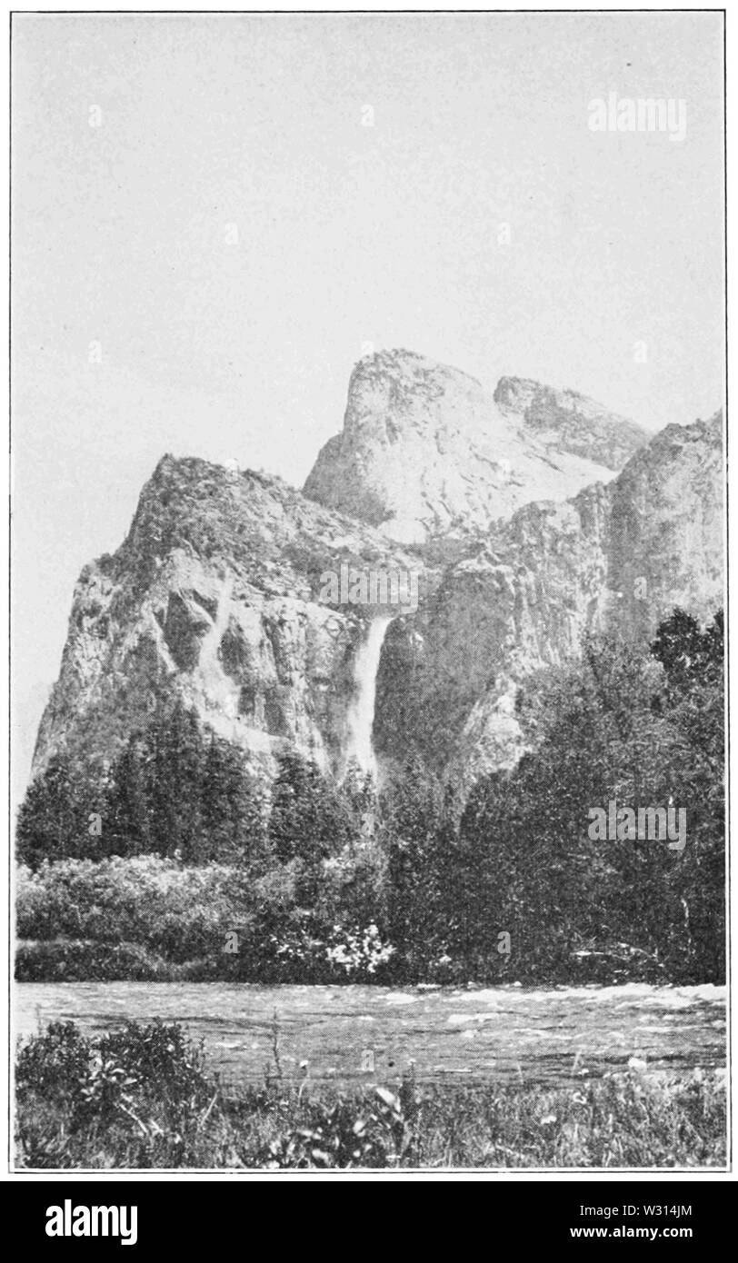 PSM V85 D081 Bridal Veil Falls et typique vallée suspendue Banque D'Images