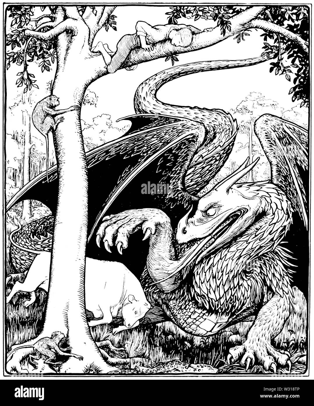 Face à la page 174 de l'illustration plus anglais Fairy Tales Banque D'Images