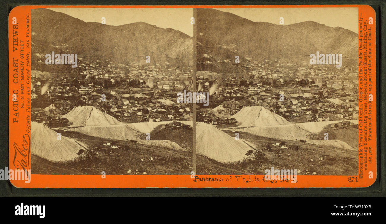 Panorama de Virginia City, par Taber, J'W (Esaïe Ouest), 1830-1912 Banque D'Images