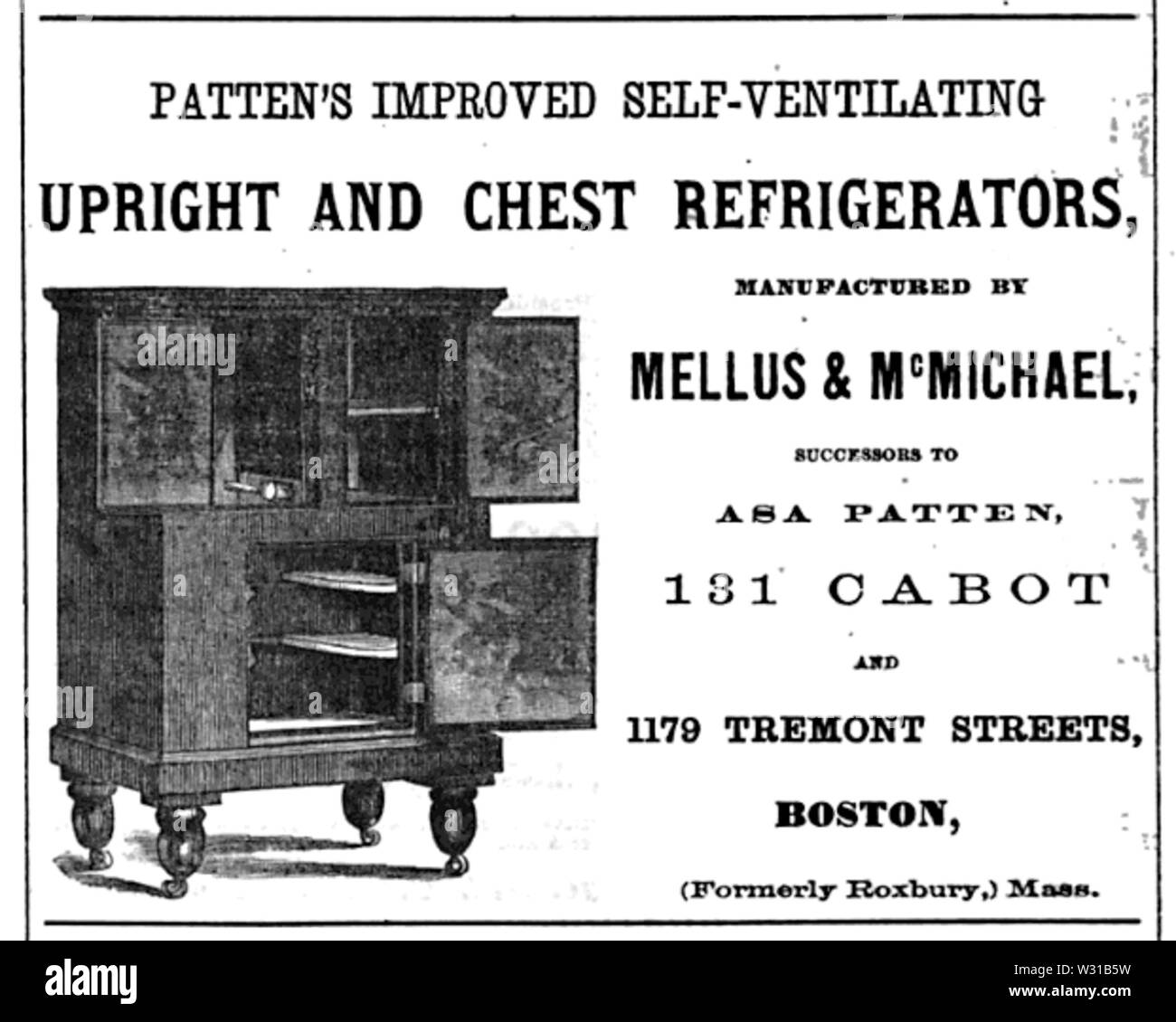 Patten, TremontSt BostonDirectory 1868 Banque D'Images