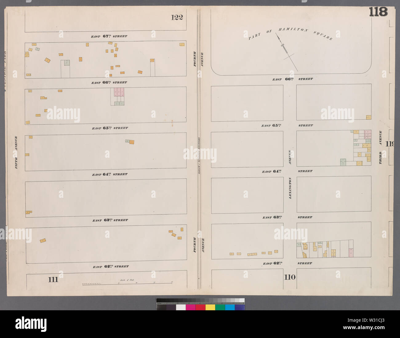 À partir de : 118 Plaque de Perris, William. Des cartes de la ville de New-York. Volume 7. (New York : Perris et Browne, 1862) Banque D'Images
