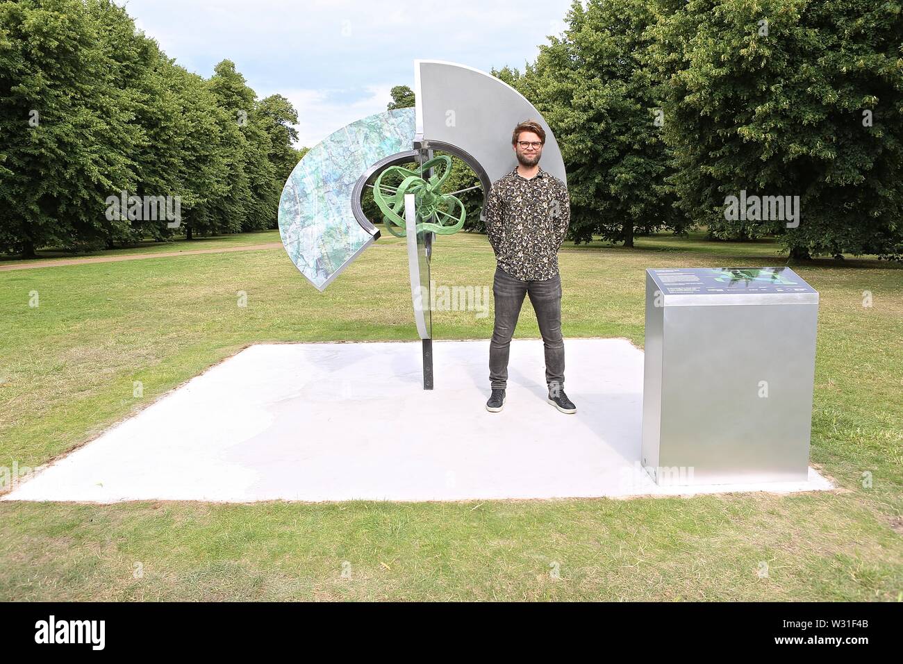 Serpentine Gallery .Kudsk Steensen décerné Serpentine inaugurale commision architecture augmentée en collaboration avec google Arts & culture et Sir David Adjaye OBE 11 Juillet 2019 Banque D'Images