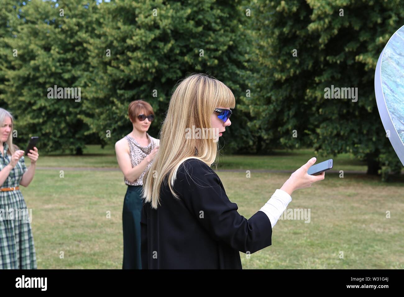 Serpentine Gallery .Kudsk Steensen décerné Serpentine inaugurale commision architecture augmentée en collaboration avec google Arts & culture et Sir David Adjaye OBE 11 Juillet 2019 Banque D'Images