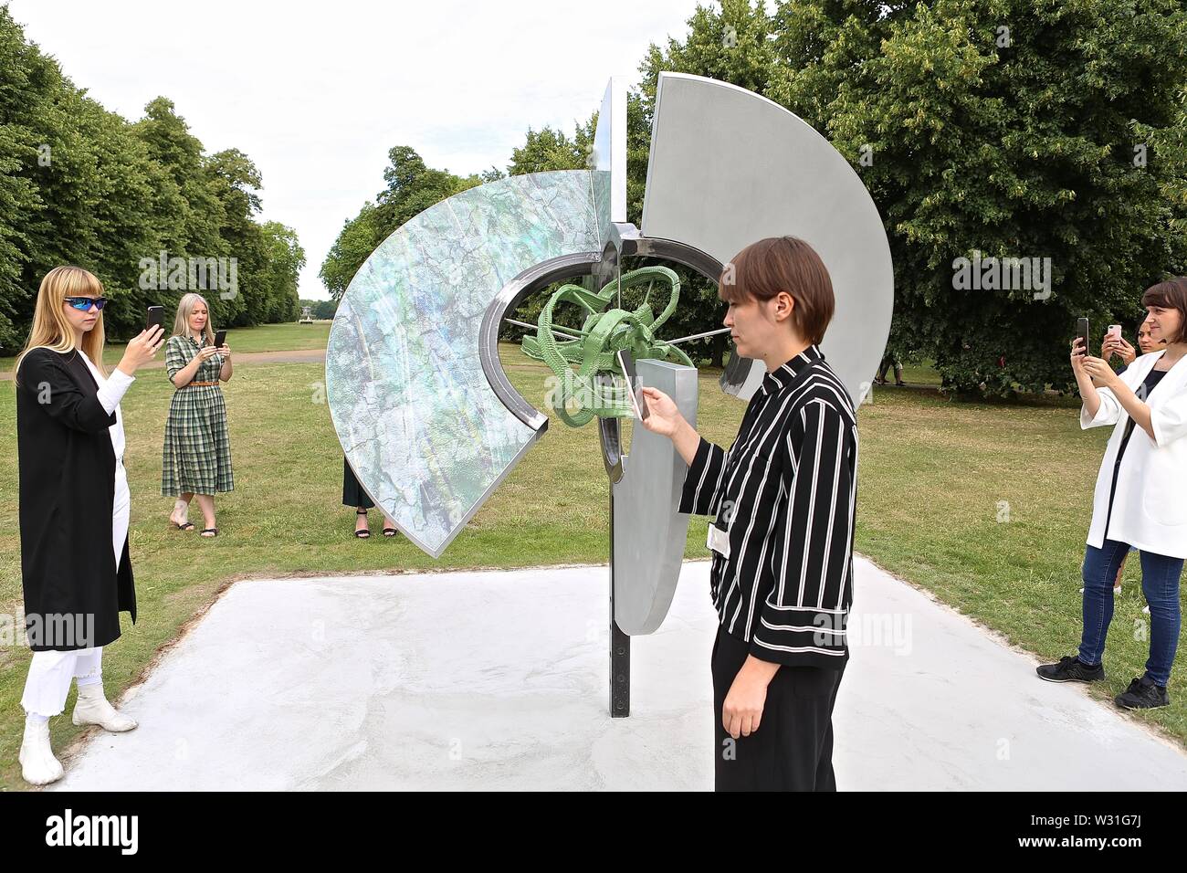 Serpentine Gallery .Kudsk Steensen décerné Serpentine inaugurale commision architecture augmentée en collaboration avec google Arts & culture et Sir David Adjaye OBE 11 Juillet 2019 Banque D'Images