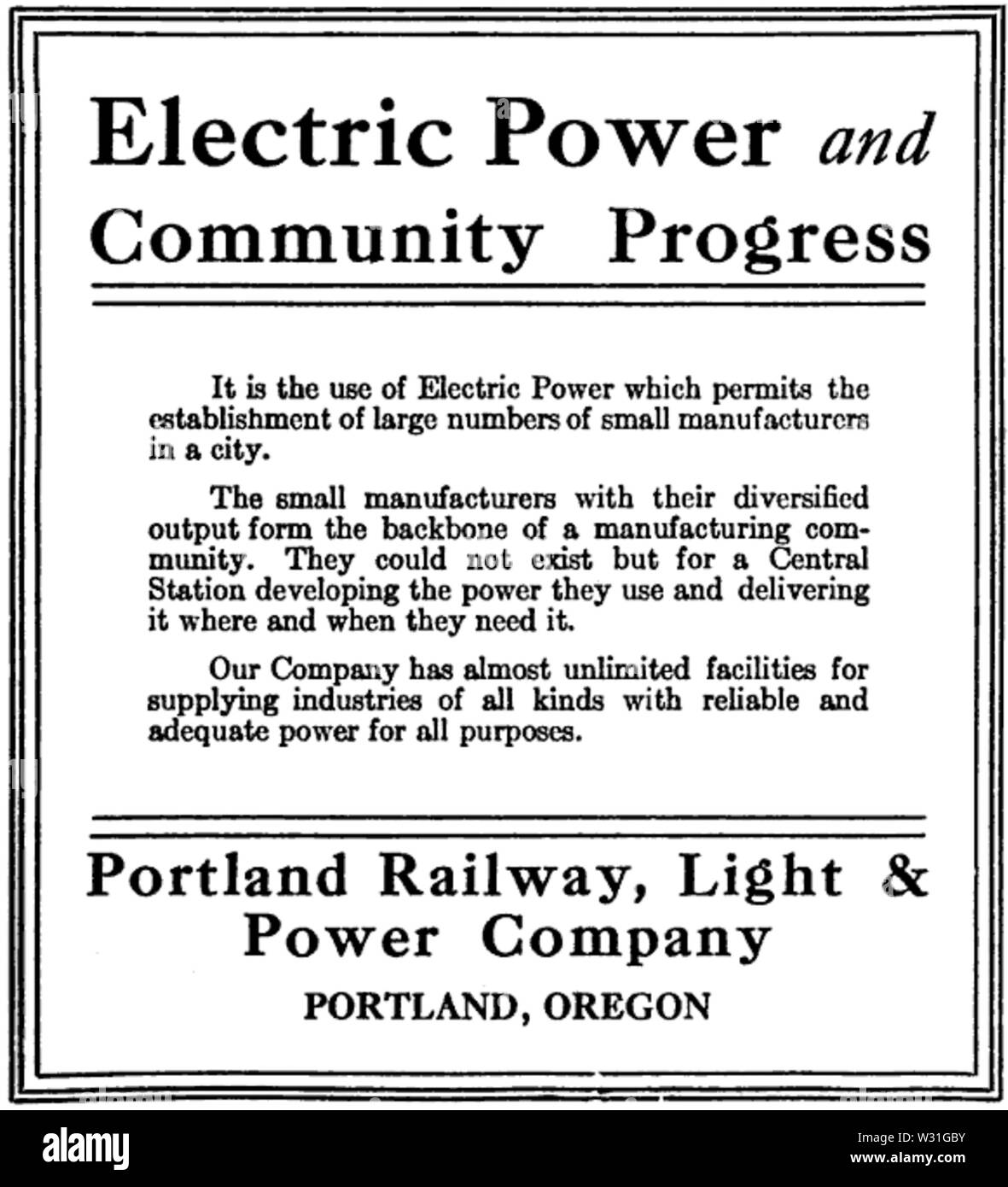 La Portland annonce Banque D'Images