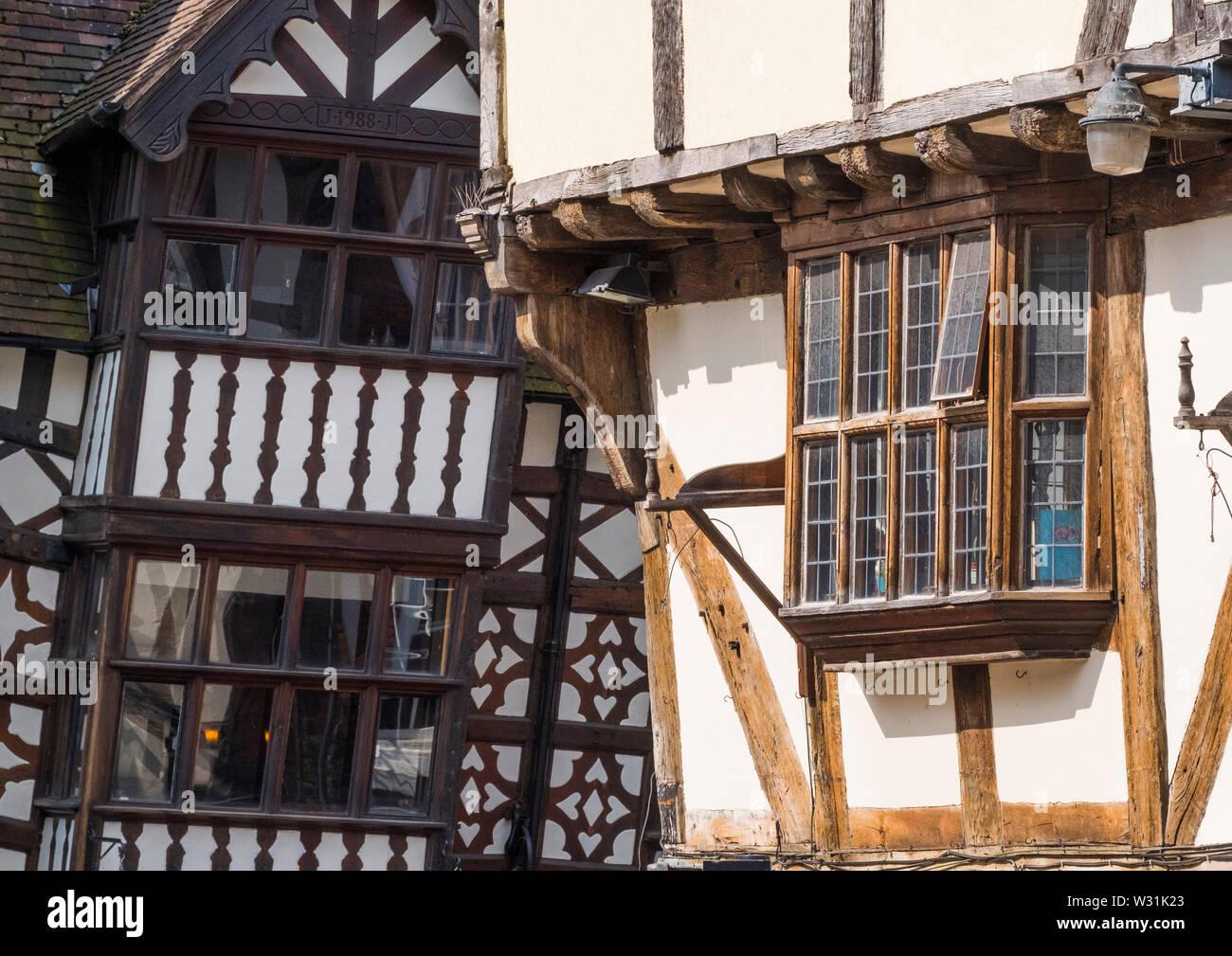 Bâtiments à colombages dans Mardol, Shrewsbury, Shropshire, England, UK Banque D'Images