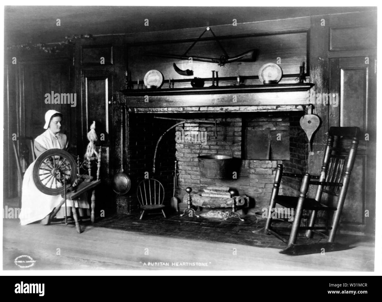 Puritan Hearthstone Banque D'Images