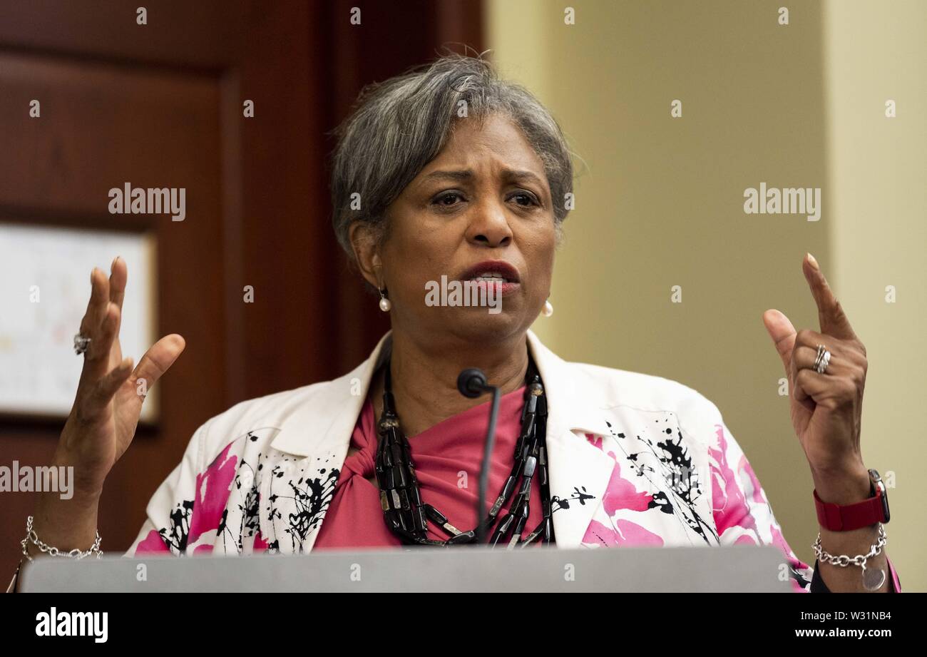 Washington, D.C., USA. 11 juillet, 2019. Représentant des États-Unis BRENDA LAWRENCE (D-MI) parlant à la Black Caucus Santé Maternelle au sommet des intervenants le Capitole à Washington, DC Le 11 juillet 2019. Crédit : Michael Brochstein/ZUMA/Alamy Fil Live News Banque D'Images