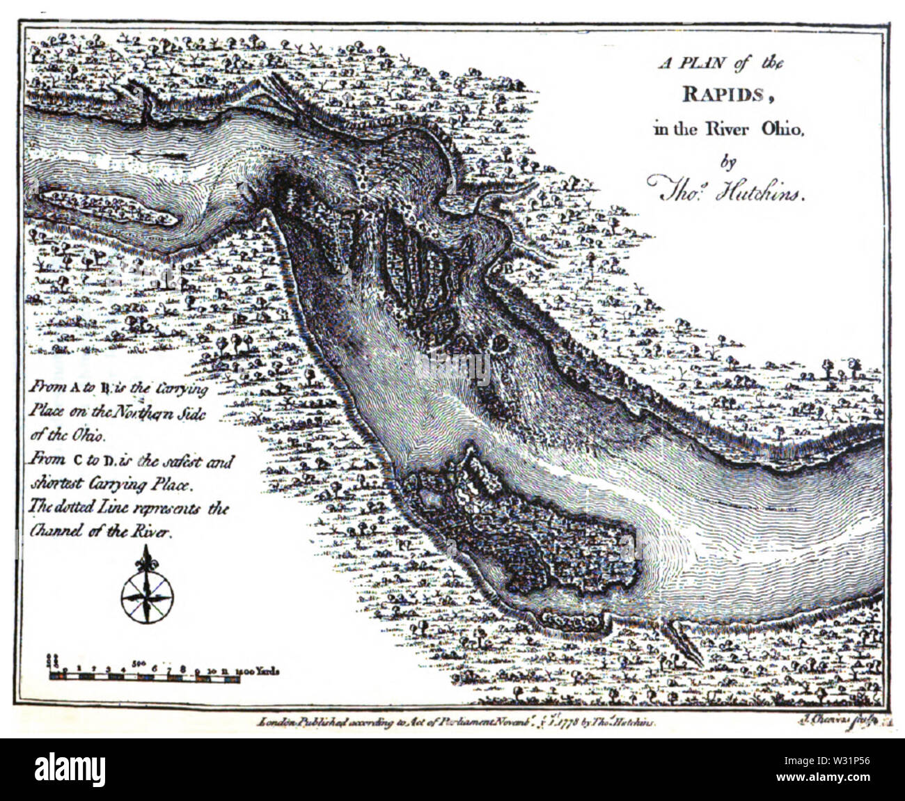 Rapides de l'Ohio par Hutchins Banque D'Images