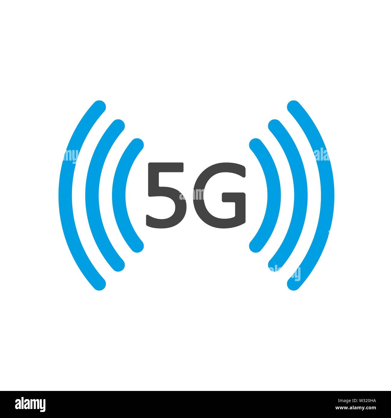 L'icône de la technologie vectorielle signe réseau 5G. Illustration 5g symbole internet en ligne plate style minimaliste. 5G réseau internet logo Vector ou icône de l'application d'INTERFACE UTILISATEUR Illustration de Vecteur