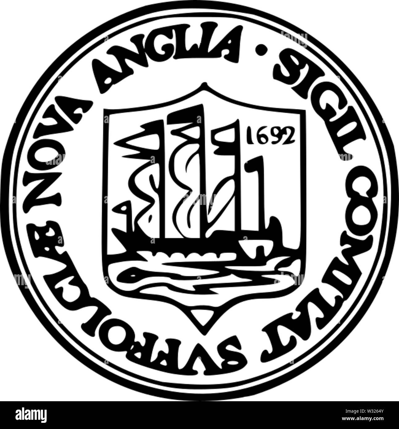 Sceau du comté de Suffolk (Massachusetts) Banque D'Images