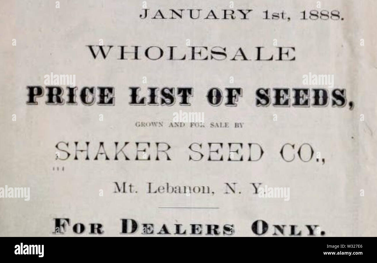 Prix 1888 graines Shaker Banque D'Images