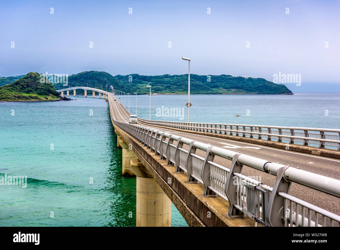 Tsunoshima Ohashi Bridge à Shimonoseki, le Japon. Banque D'Images