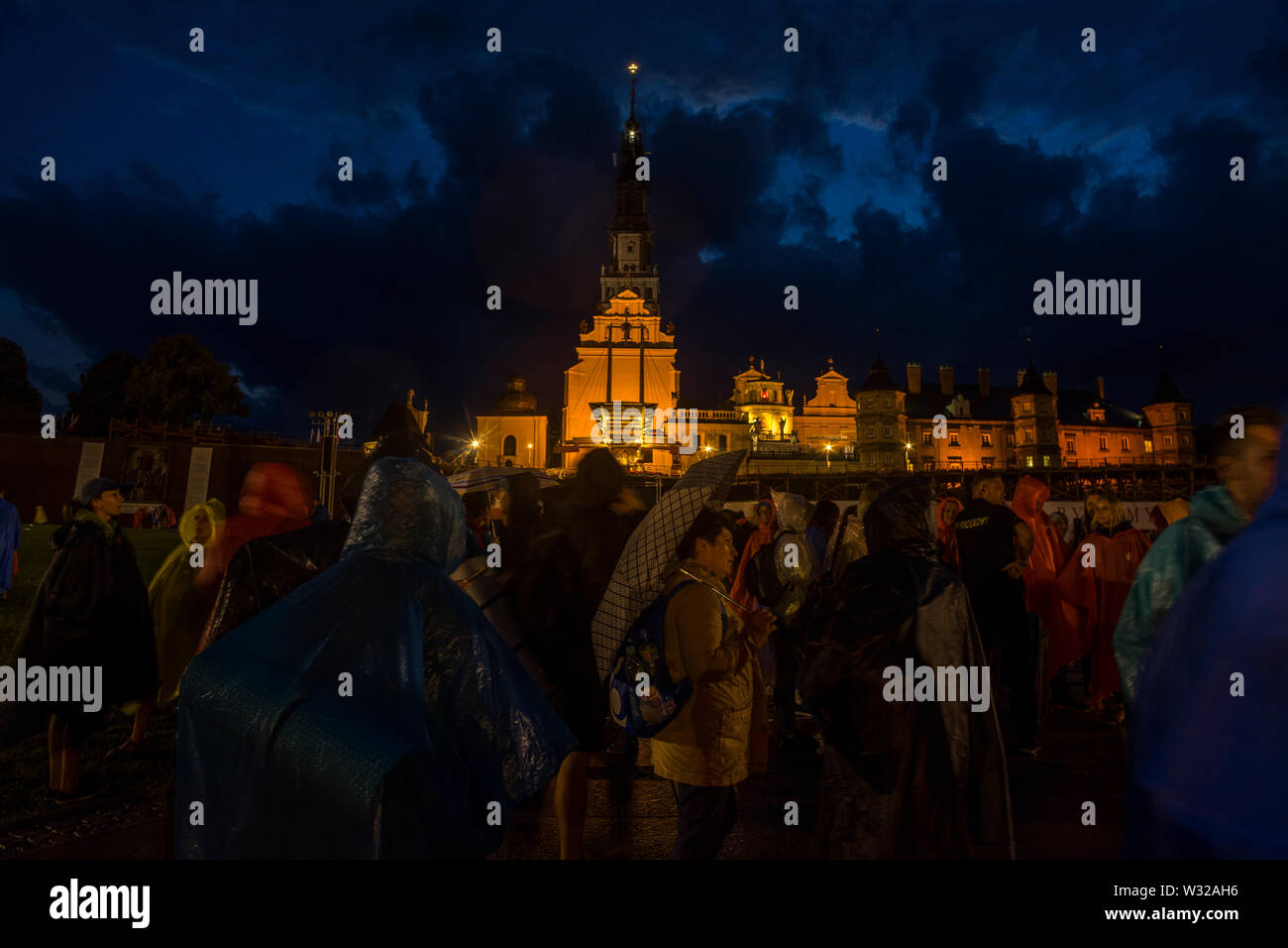 Le monastère de Jasna Góra lors de la célébration de l'assomption de Marie en août, en Pologne en 2018. Banque D'Images