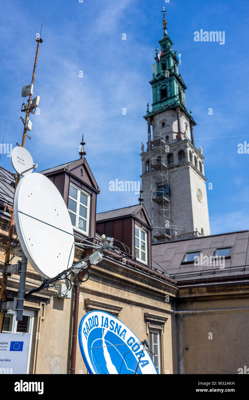 La station de radio du sanctuaire de Jasna, Czestochowa, Pologne 2018. Banque D'Images