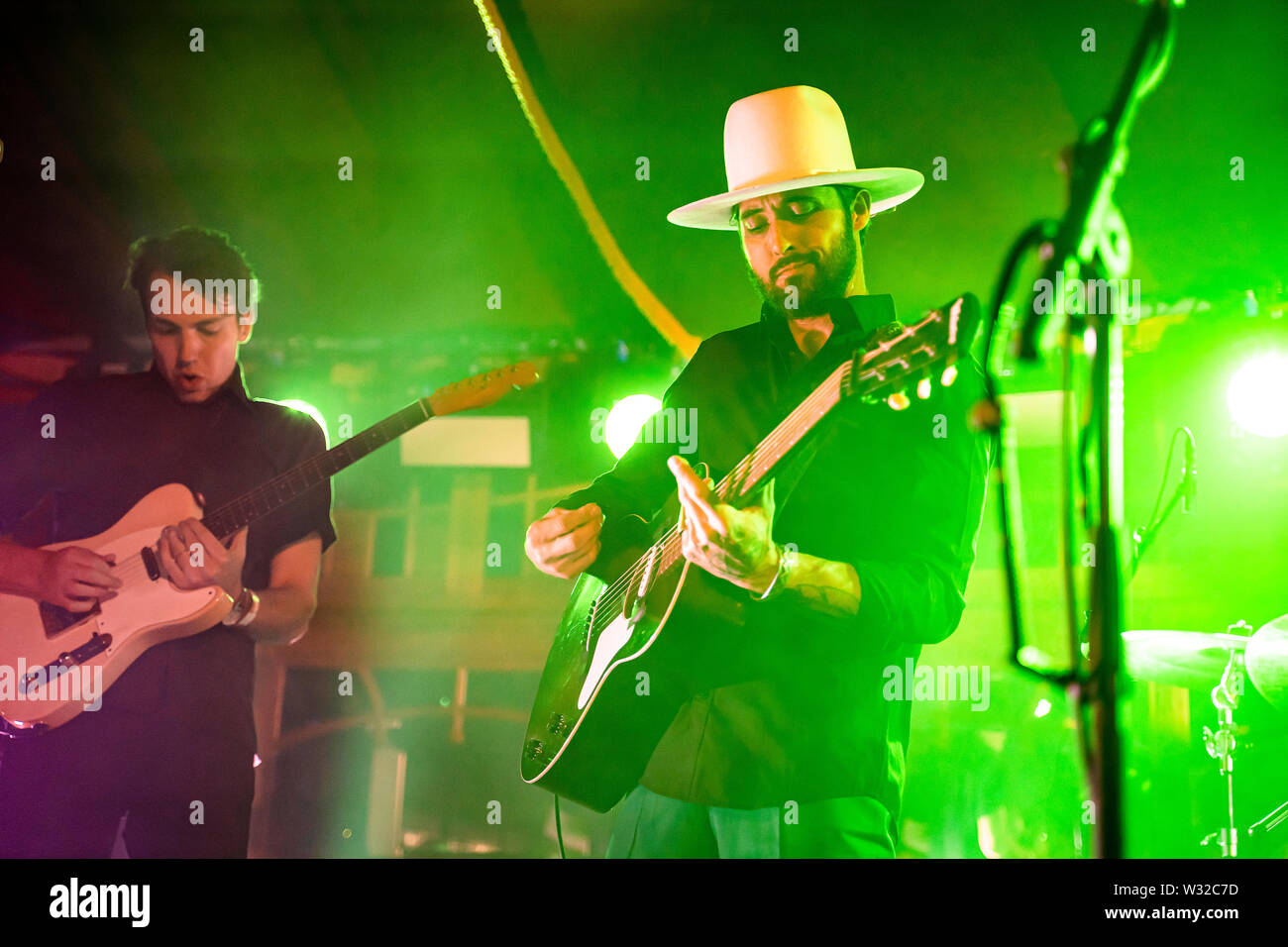 Bergen, Norvège - Juin 12th, 2019. Le chanteur et auteur-compositeur américain Ryan Bingham effectue un concert live au cours de la fête de la musique 2019 Bergenfest norvégien de Bergen. (Photo crédit : Gonzales Photo - Jarle H. MEO). Banque D'Images