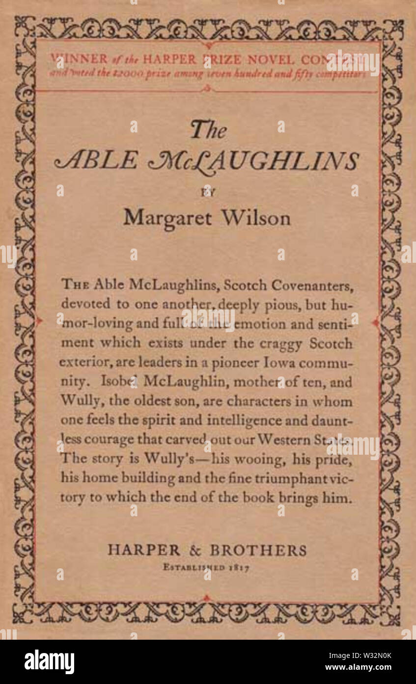 La Mclaughlin - première édition, broché Banque D'Images