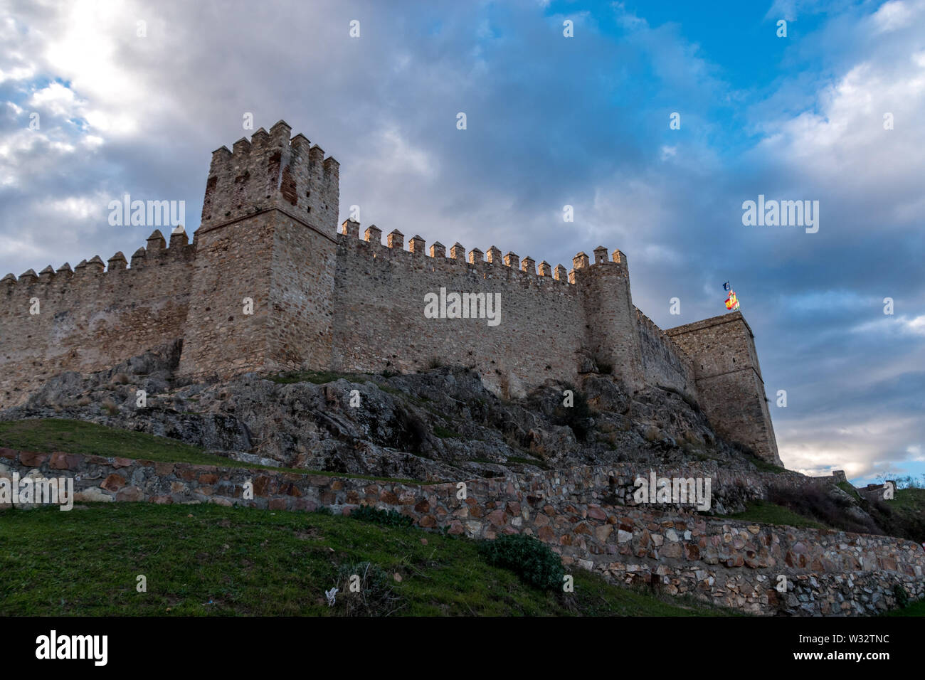 Castillo de Santa Olalla à Aracena, Andalousie, Espagne Banque D'Images