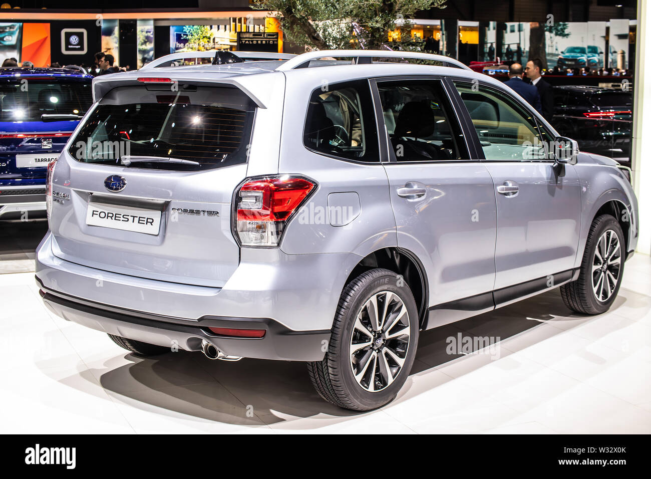 Genève, Suisse, mars 2019 toute nouvelle Subaru Forester, de l'Automobile de Genève, 5e génération, sk, VUS multisegment compact fabriqué par Subaru Banque D'Images