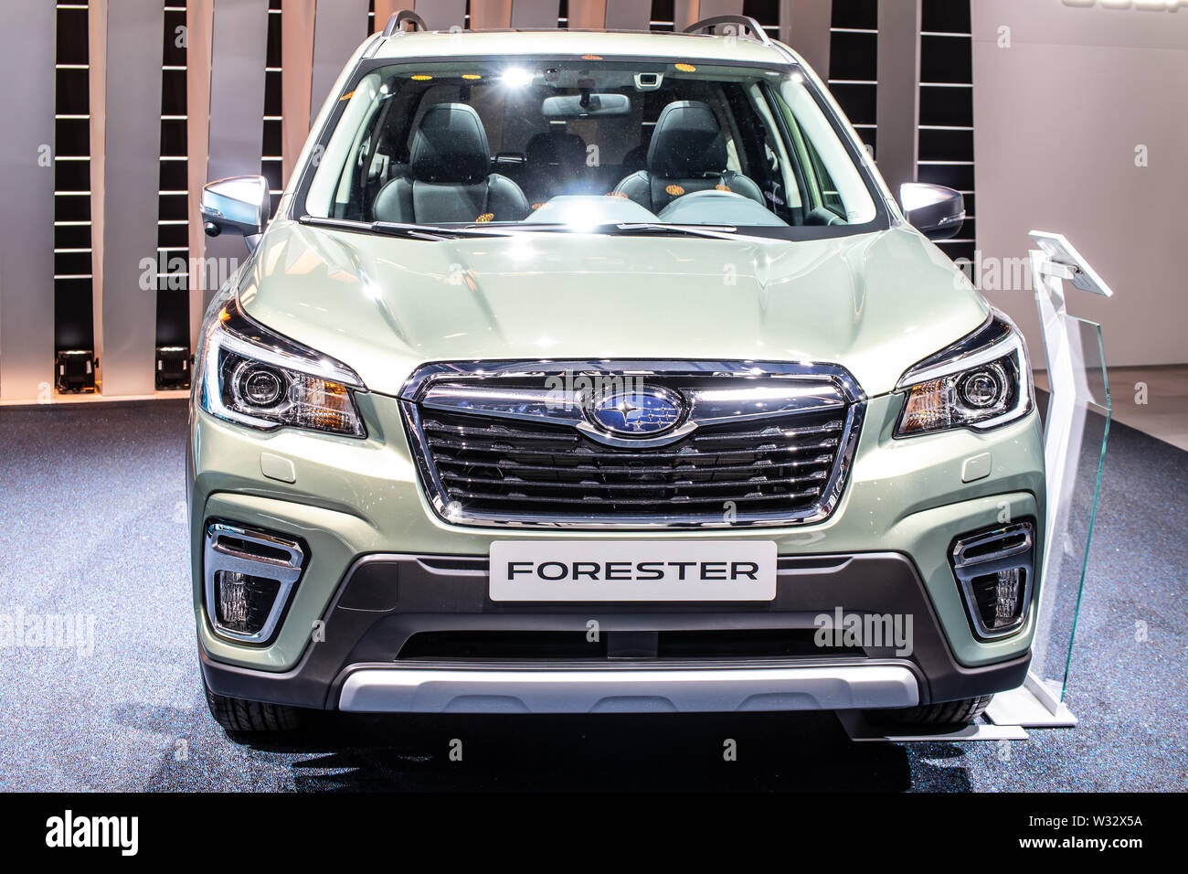 Genève, Suisse, mars 2019 toute nouvelle Subaru Forester, de l'Automobile de Genève, 5e génération, sk, VUS multisegment compact fabriqué par Subaru Banque D'Images