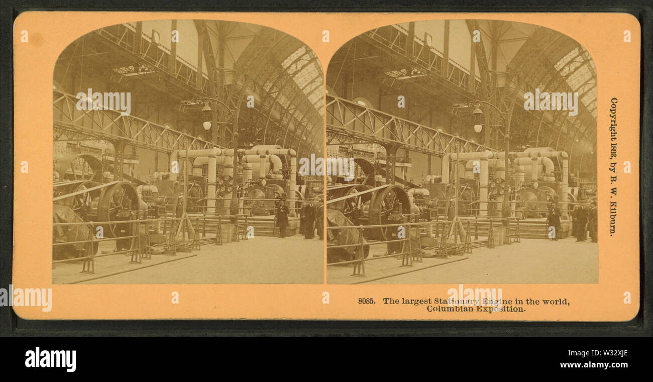 Le plus grand dans le monde du moteur à l'arrêt, Columbian Exposition, par Kilburn, B W (Benjamin West), 1827-1909 Banque D'Images
