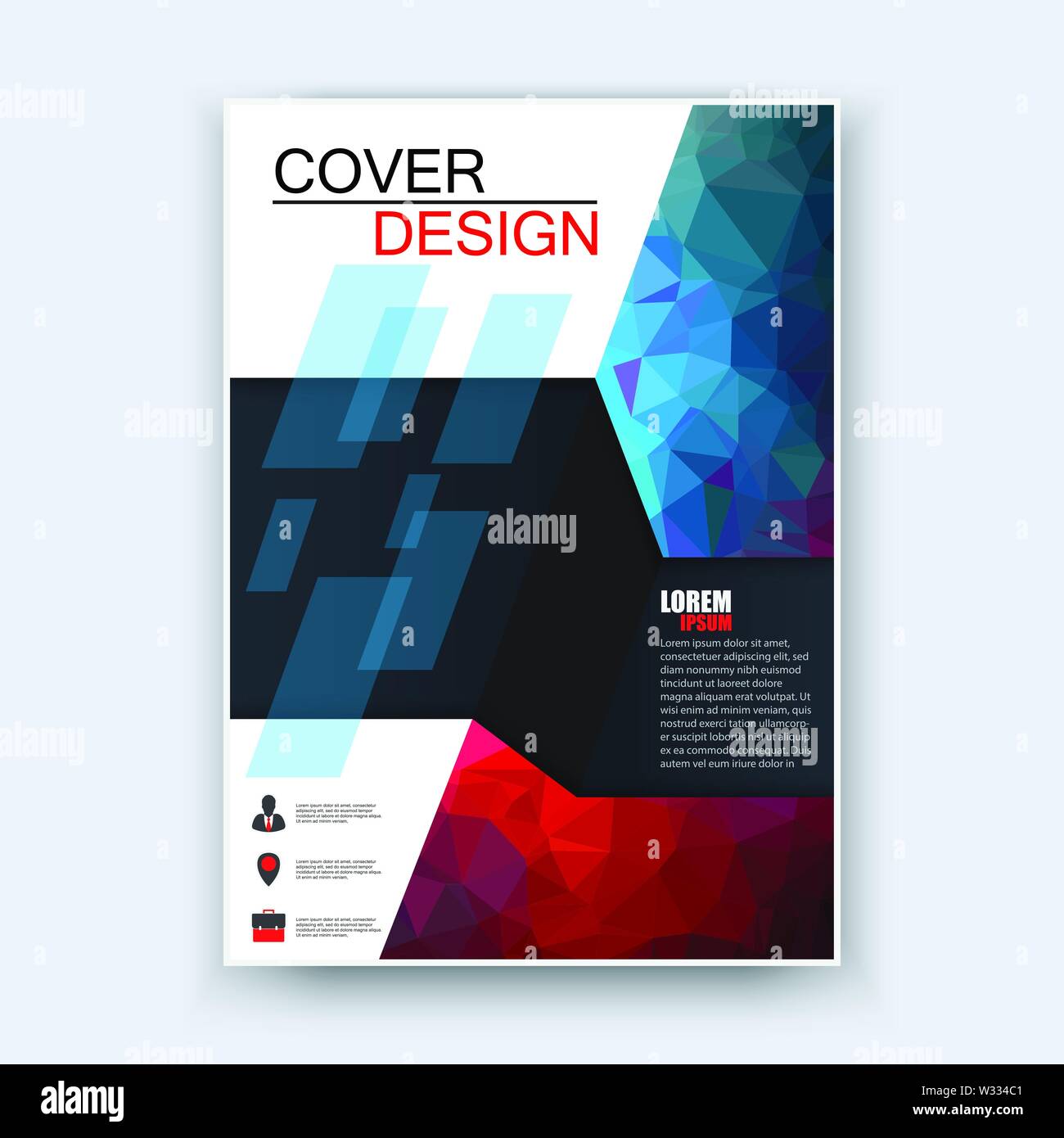 Résumé flyer design arrière-plan. Modèle de brochure. Peut être utilisé pour la couverture du magazine, d'affaires, l'éducation, la maquette Présentation. business flyer format A4 Illustration de Vecteur