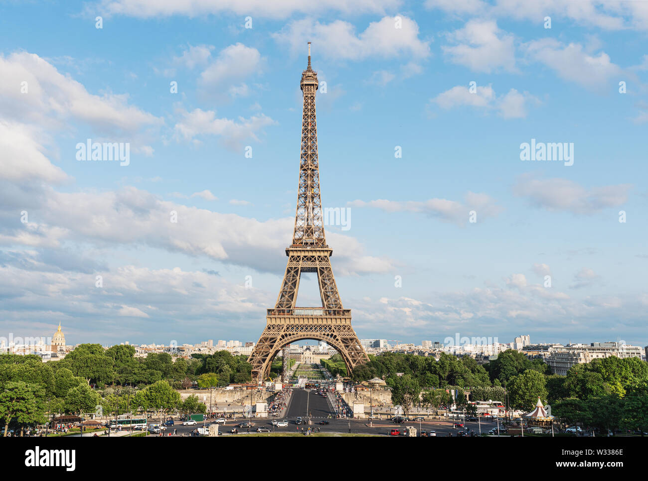 Tour Eiffel, célèbre monument et de destinations de voyage en France, Paris Banque D'Images