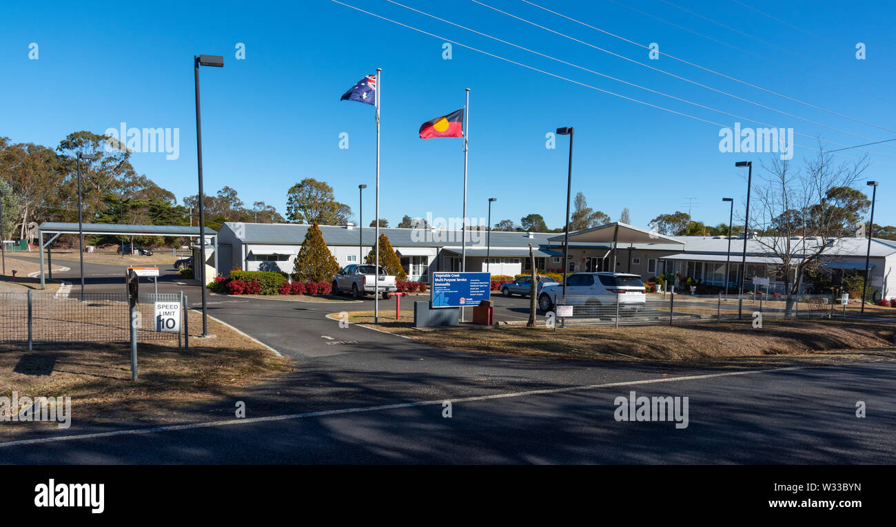 Le ruisseau de légumes et de l'hôpital service polyvalent à Emmaville dans le nord de la Nouvelle-Galles du Sud, Australie Banque D'Images