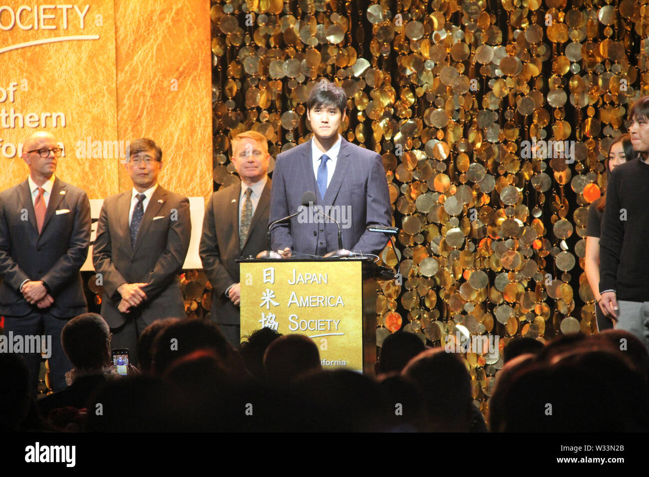 Shohei Ohtani 07/11/2019 110e anniversaire de la Société d'Amérique Japon dîner et Gala de tenue à l'Angèle Stadium à Anaheim, CA Photo par Izumi Hasegawa/HollywoodNewsWire.co Crédit : Hollywood News Wire Inc./Alamy Live News Banque D'Images